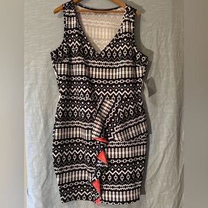 Fashion To Figure Dress Sleeveless Black/White Women’s Sz 2 Plus NWT